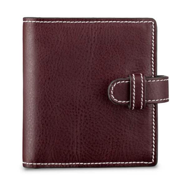 Wallet of artisan leather goods in Florence Melodias bordeaux