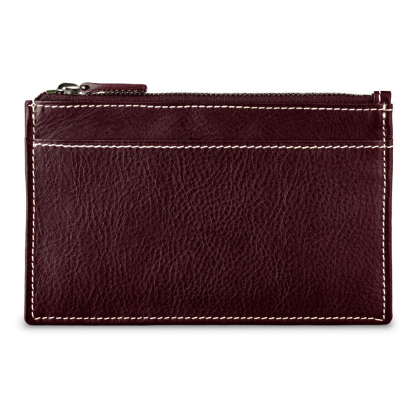 Portafogli Enid in pelle di Vacchetta bordeaux
