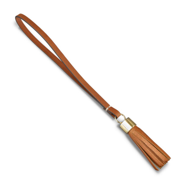 Ciondolo in pelle di vacchetta Garlot cognac