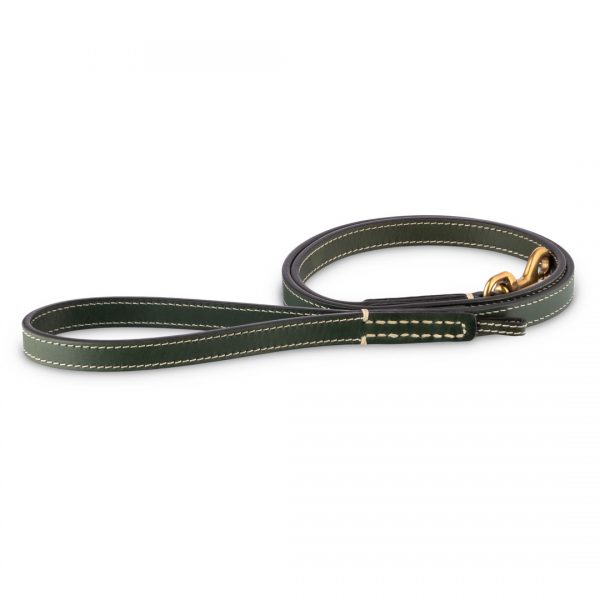 Jillian M leash in bordeaux cowhide leather